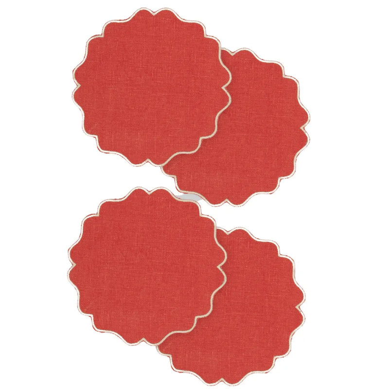 Los Encajeros Alhambra Blood Orange Coaster (Set of 4) - The Mayfair Hall