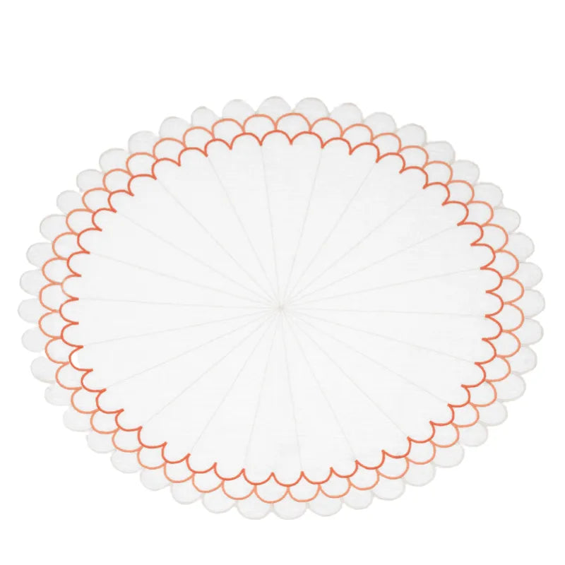 Los Encajeros Escamas Coral Placemats (Set of 4) - The Mayfair Hall