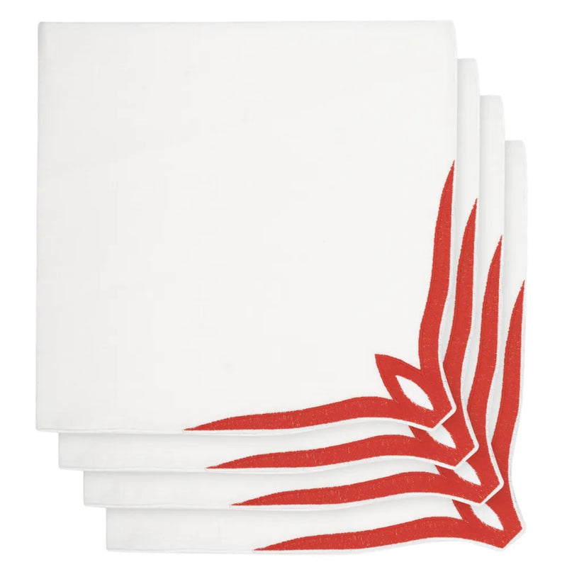 Los Encajeros Olimpia Blood Orange Napkins (Set of 4) - The Mayfair Hall