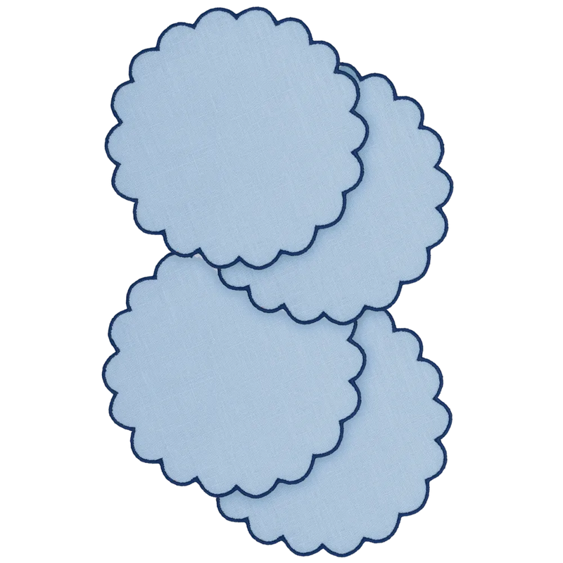 Los Encajeros Bilbao Baby Blue Coaster ( Set of 4) - The Mayfair Hall