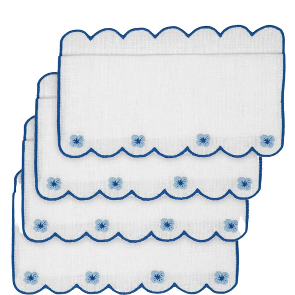 Los Encajeros Spring Blue Cocktail Napkin (Set of 4) - The Mayfair Hall