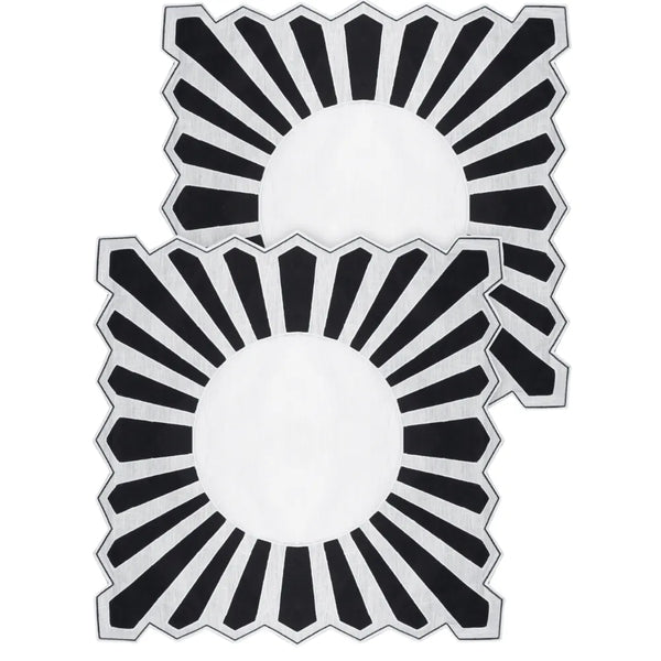 Los Encajeros Gernika Black Placemats (Set of 4) - The Mayfair Hall