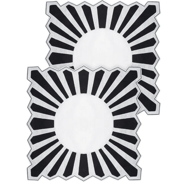 Los Encajeros Gernika Black Placemat (Set of 4) - The Mayfair Hall