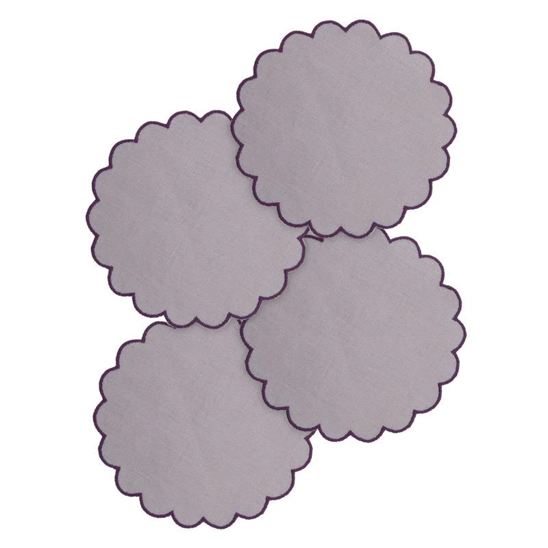 Los Encajeros Bilbao Lila Coasters ( Set of 4) - The Mayfair Hall