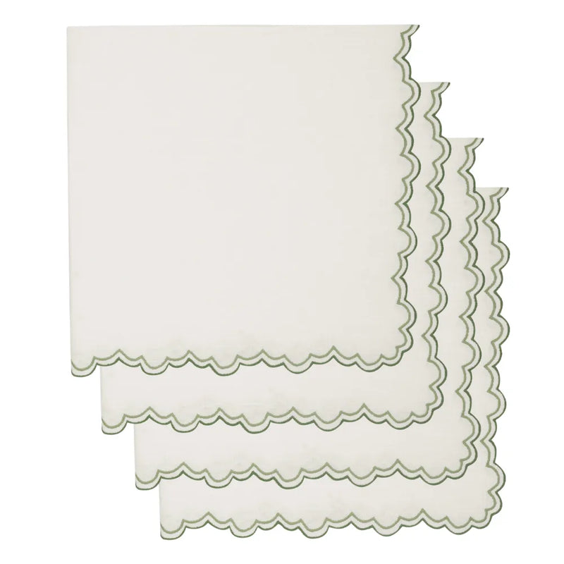 Los Encajeros Escamas Green Napkins (Set of 4) - The Mayfair Hall