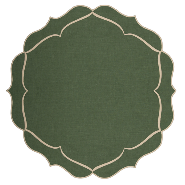 Los Encajeros Alhambra Rifle Green Placemat (Set of 4) - The Mayfair Hall