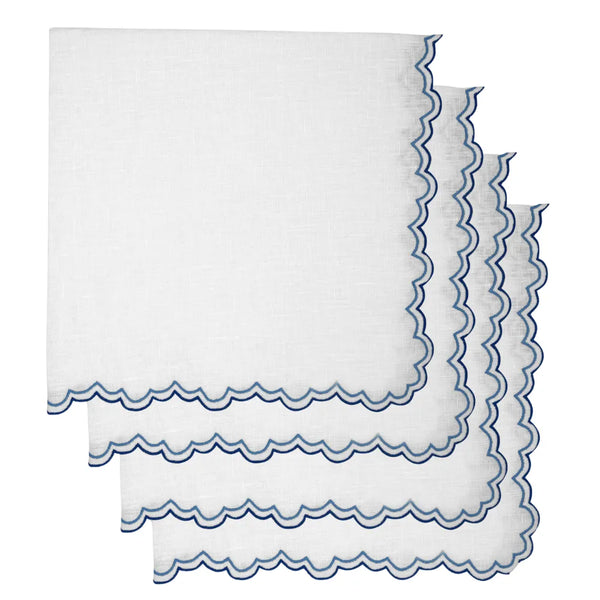 Los Encajeros Escamas Blue Napkins (Set of 4) - The Mayfair Hall