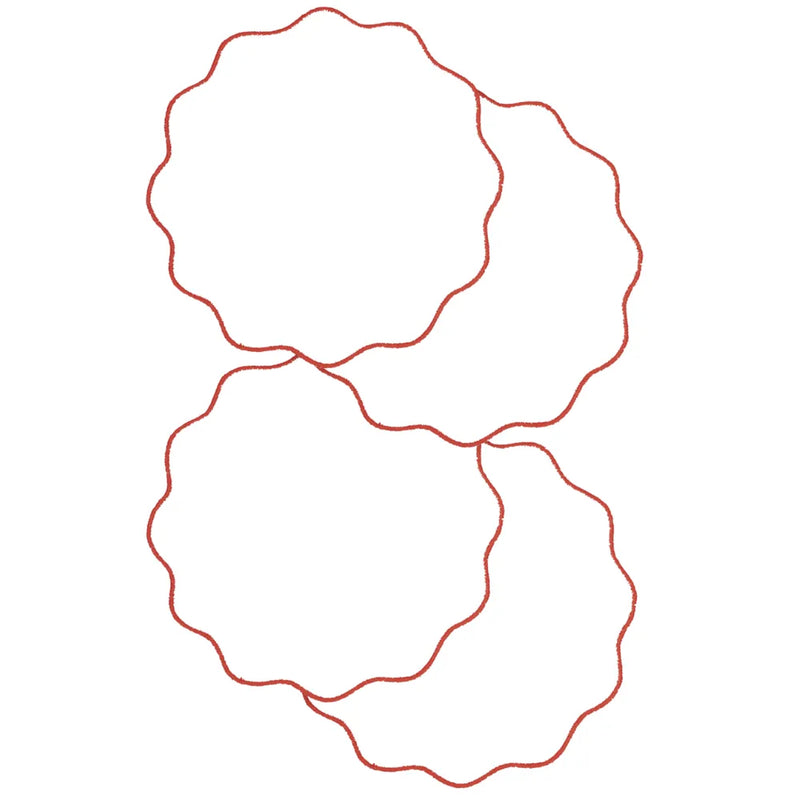 Los Encajeros Olas Blood Orange Coasters (Set of 4) - The Mayfair Hall