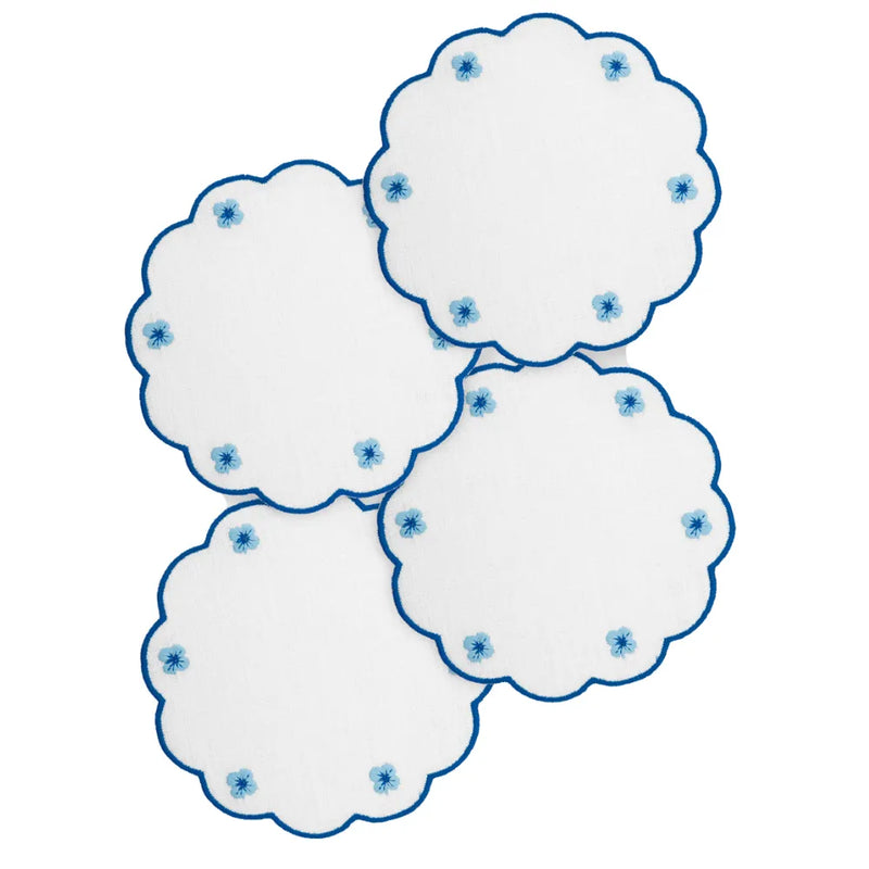 Los Encajeros Spring Blue Coaster (Set of 4) - The Mayfair Hall