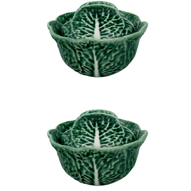 Bordallo Pinheiro Cabbage Green Tureen (Set of 2) - The Mayfair Hall