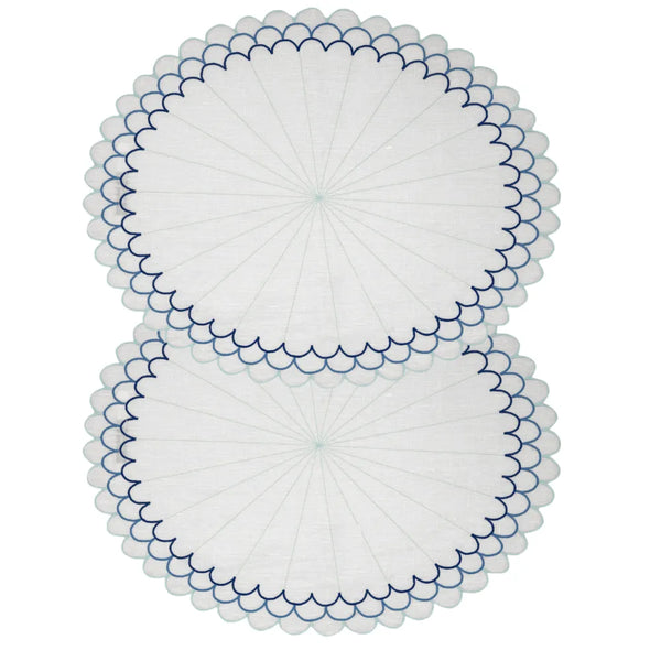 Los Encajeros Escamas Blue Placemat (Set of 4) - The Mayfair Hall