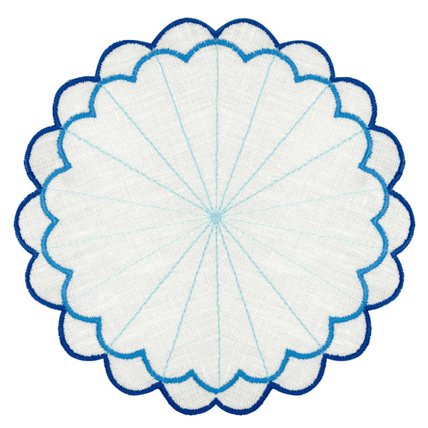 Los Encajeros Escamas Blue Coaters ( Set of 4) - The Mayfair Hall