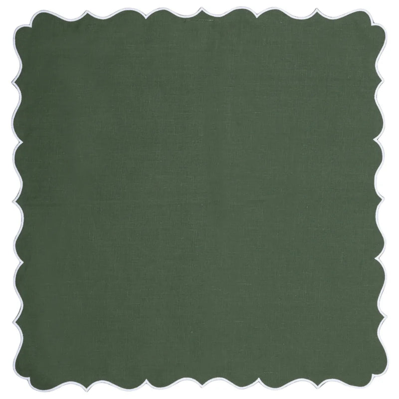 ALHAMBRA RIFFLE GREEN NAPKIN (SET OF 4) - The Mayfair Hall