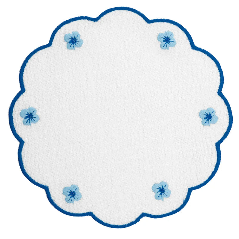 Los Encajeros Spring Blue Coaster (Set of 4) - The Mayfair Hall