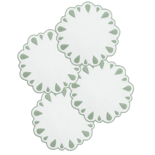 Los Encajeros Drops Reseda Coasters (Set of 4) - The Mayfair Hall