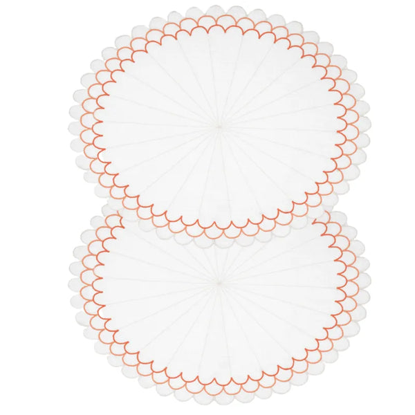 Los Encajeros Escamas Coral Placemats (Set of 4) - The Mayfair Hall