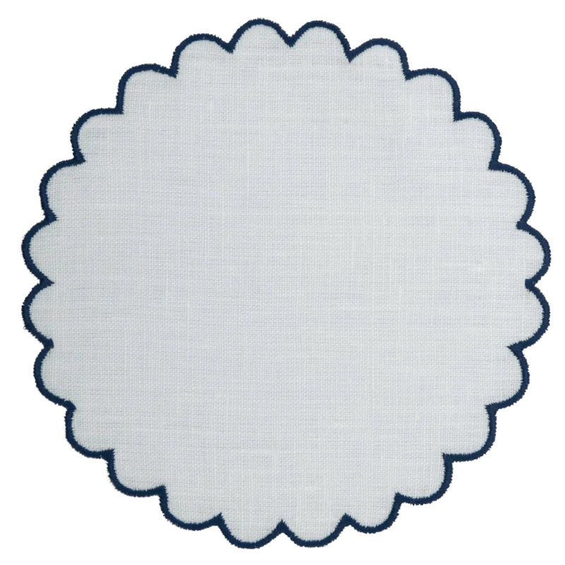 Los Encajeros Bilbao Navy Coasters ( Set of 4) - The Mayfair Hall