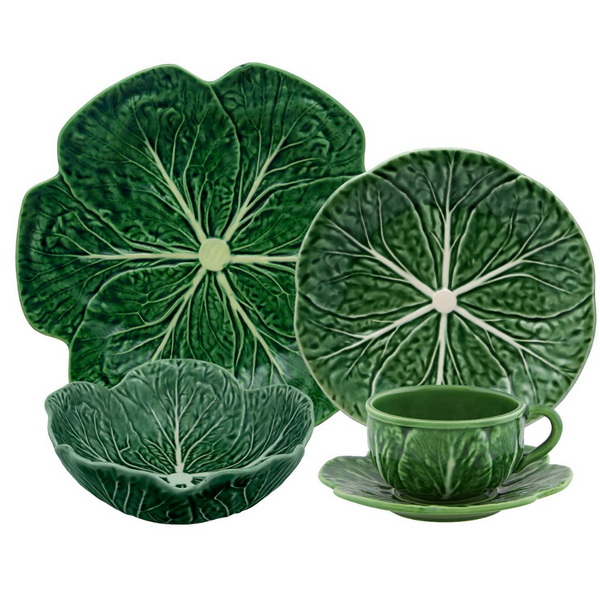 Bordallo Pinheiro Cabbage Green Set (20 pieces) - The Mayfair Hall