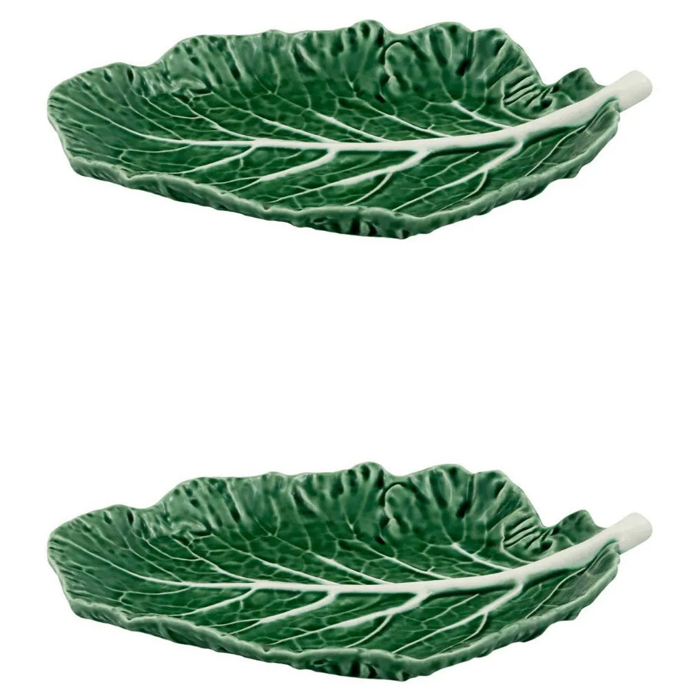 Bordallo Pinheiro Bordallo Pinheiro Cabbage Green Leaf Plate (Set of 2)