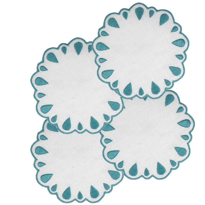 DROPS PEACOCK COASTERS (SET OF 4) - The Mayfair Hall