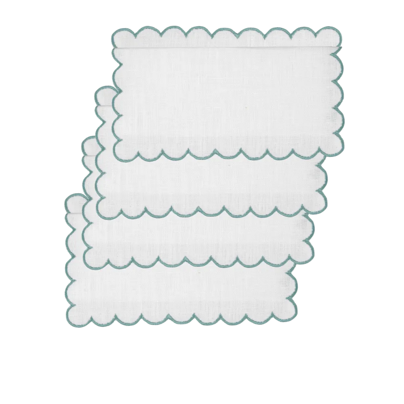 Los Encajeros Bilbao Aqua Cocktail Napkins ( Set of 4) - The Mayfair Hall