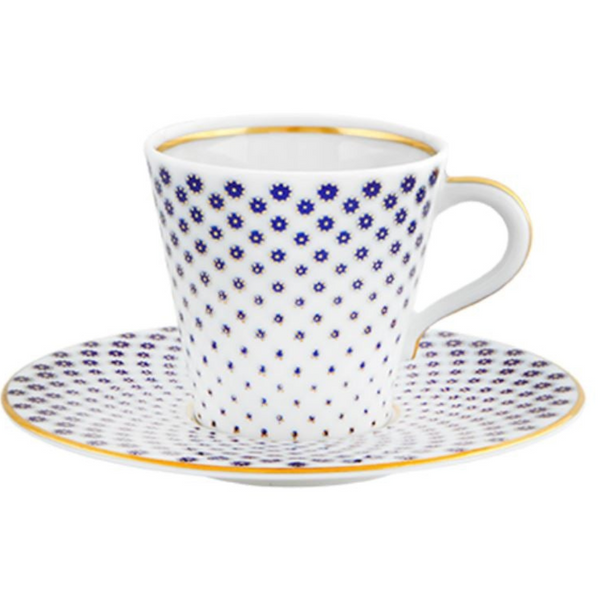 Vista Alegre Constellation d'Or Coffee Cup & Saucer (Set of 4) - The Mayfair Hall