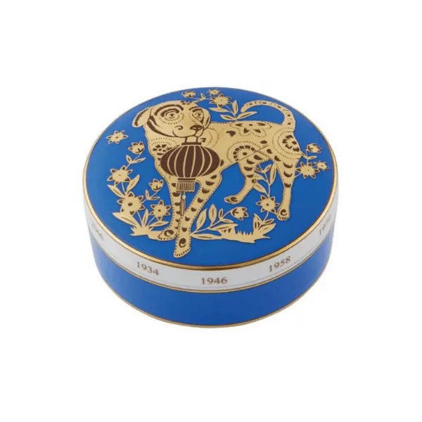 Vista Alegre Golden Dog Round Box - The Mayfair Hall