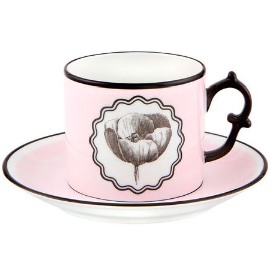Vista Alegre Herbariae Pink Tea Cup and Saucer - The Mayfair Hall