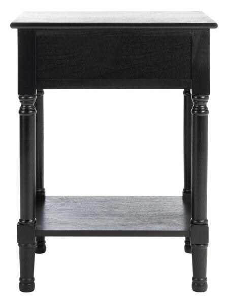 1 Drawer Black Accent Table - The Mayfair Hall