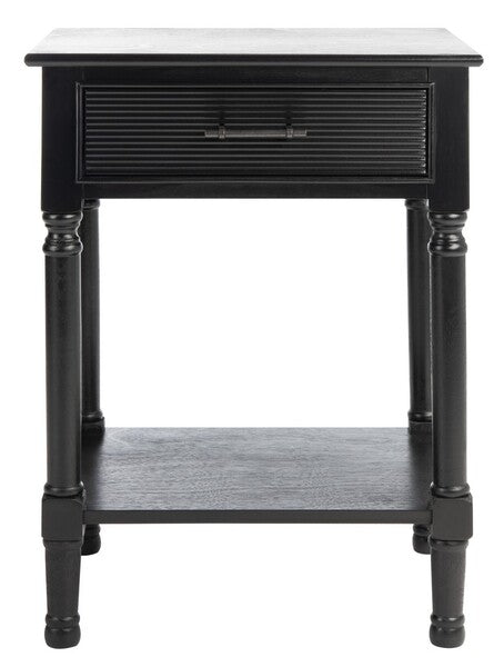 1 Drawer Black Accent Table - The Mayfair Hall
