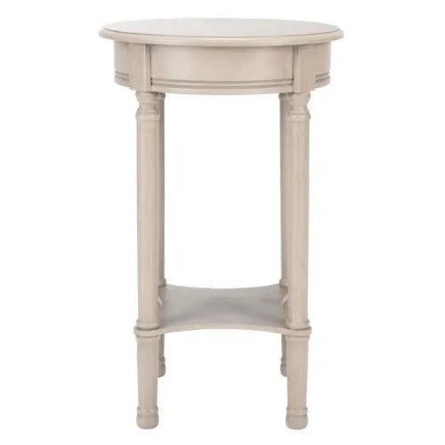 Tinsley Greige Round Accent Table - The Mayfair Hall