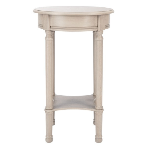 Tinsley Greige Round Accent Table - The Mayfair Hall