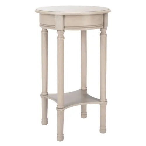 Tinsley Greige Round Accent Table - The Mayfair Hall