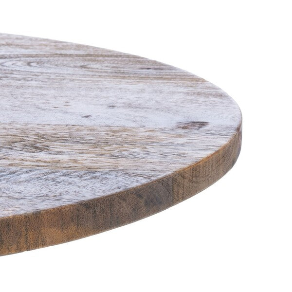 Honey Brow Wash Mango Wood Top Round Accent Table - The Mayfair Hall