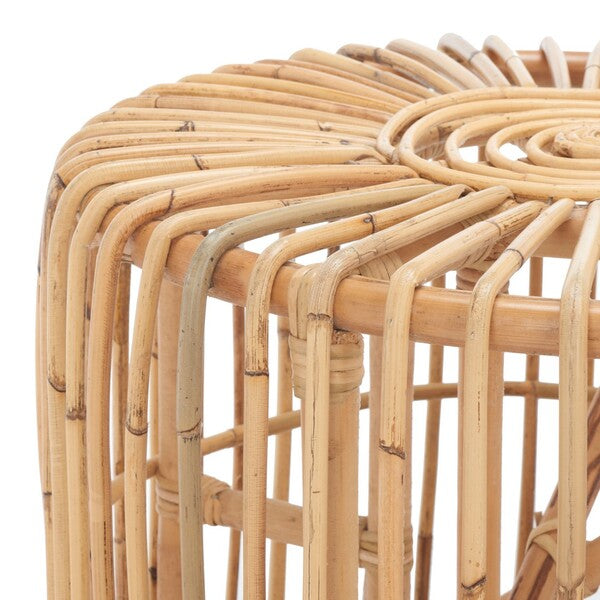 Natural Rattan Round Accent Table - The Mayfair Hall