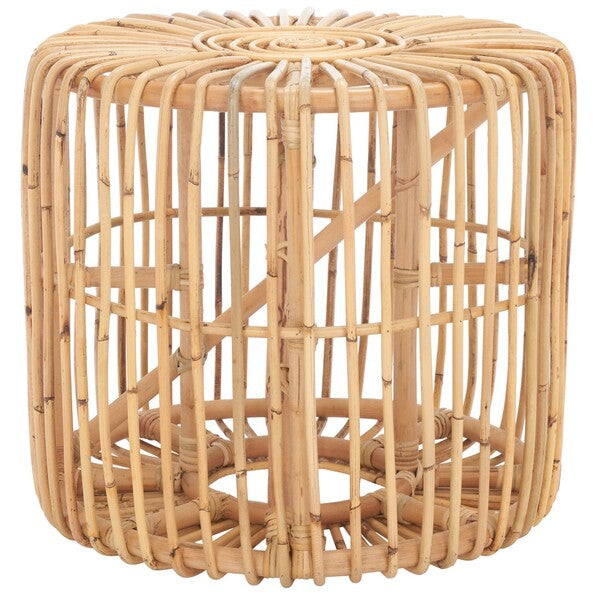 Jabez Natural Rattan Round Accent Table - The Mayfair Hall