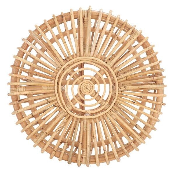 Jabez Natural Rattan Round Accent Table - The Mayfair Hall