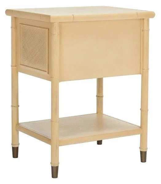 Safavieh Ahab Accent Table in Light Blonde with Chinoiserie-chic Style