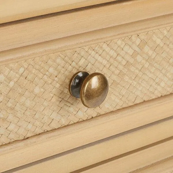 2 Drawer 1 Shelf Light Blonde-Gold Accent Table - The Mayfair Hall