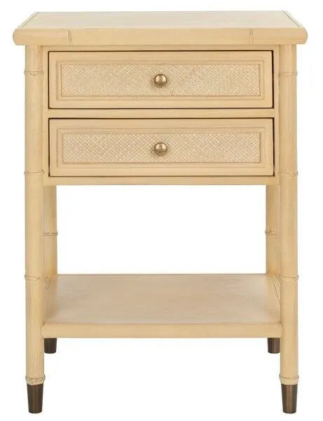 Safavieh Ahab Accent Table in Light Blonde with Chinoiserie-chic Style