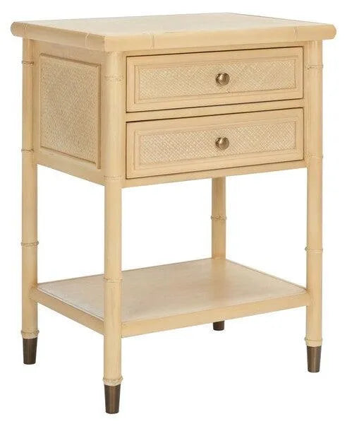 Safavieh Ahab Accent Table in Light Blonde with Chinoiserie-chic Style