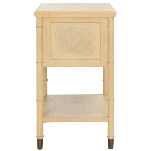 Ahab Chinoiserie Light Blonde-Gold Accent Table - The Mayfair Hall