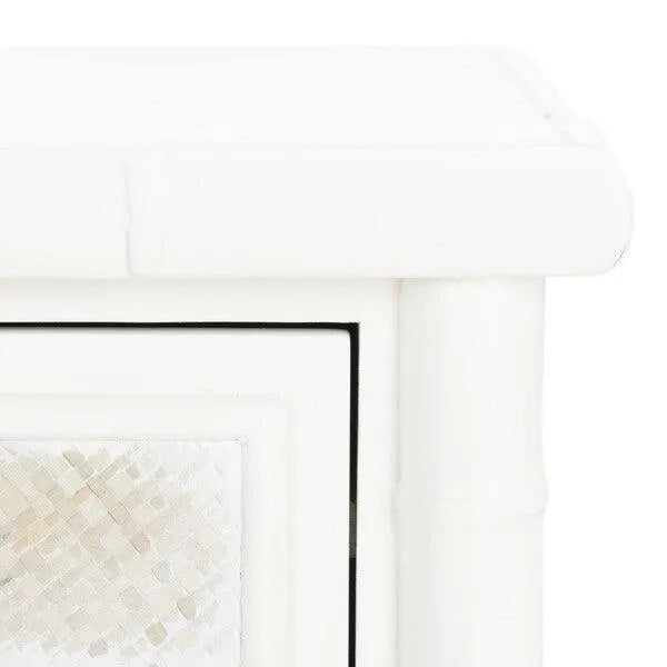 Safavieh Ahab Accent Table in White with Chinoiserie-chic Style