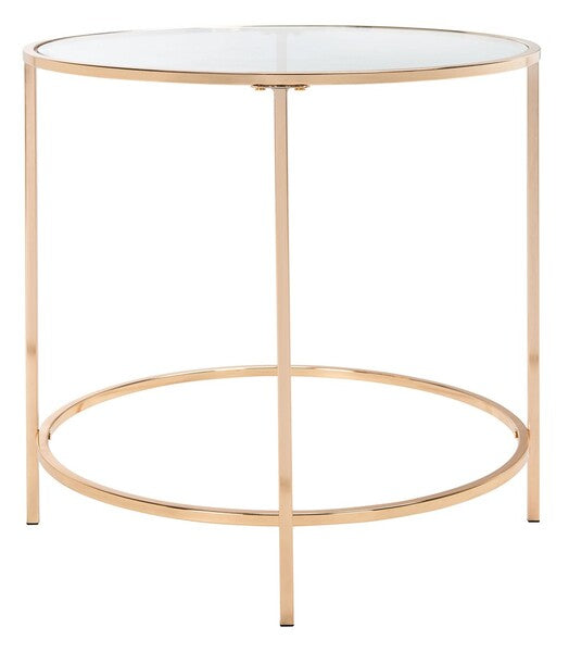 Stylish and Chic Round Glass Side Table - The Mayfair Hall