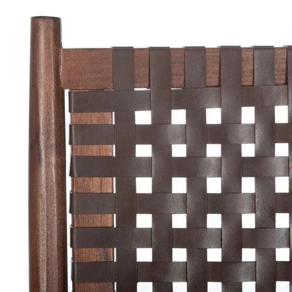 Safavieh Soleil Brown Leather Woven Accent Chair