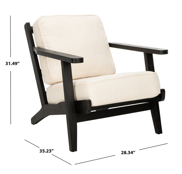 Nico Black-White Mid Century Accent Chair - The Mayfair Hall