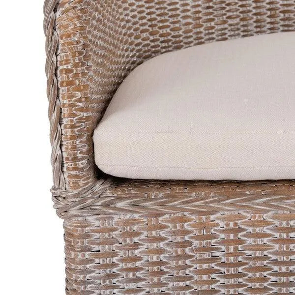 Safavieh Antonia Grey-White Wash Rattan Accent Chair