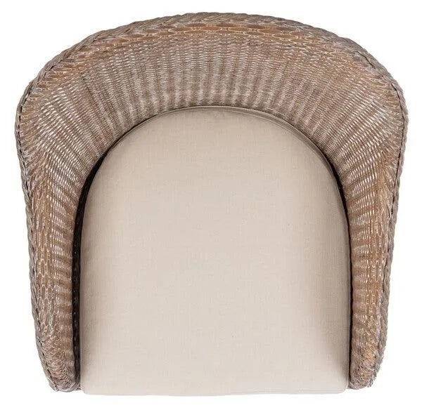 Safavieh Antonia Grey-White Wash Rattan Accent Chair