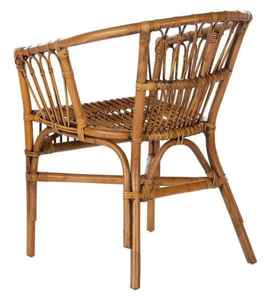 Honey Brown Rattan Accent Chair (Set of 2) - The Mayfair Hall