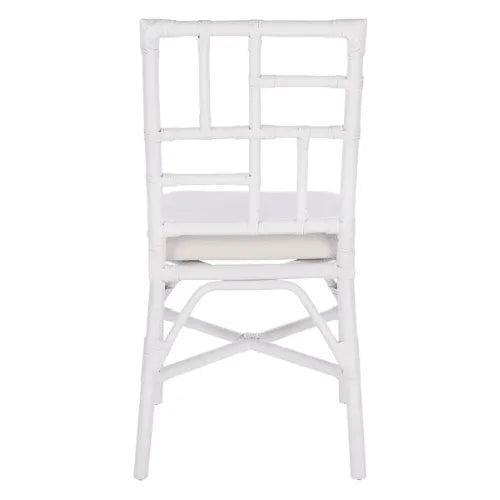 Christine White Bamboo Chippendale Accent Chair - The Mayfair Hall